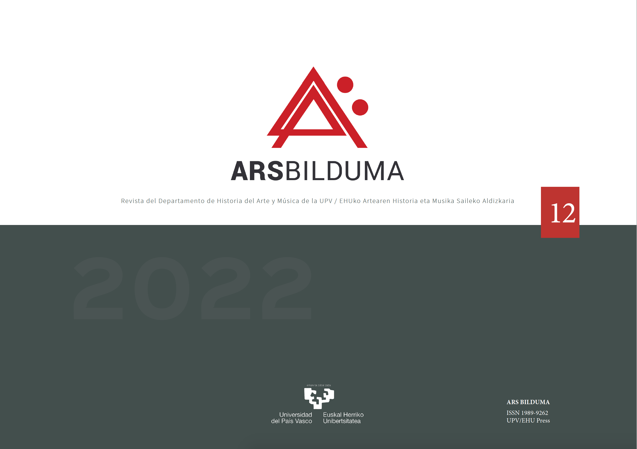 Portada de la revista Ars Bilduma, correspondiente al año 2022