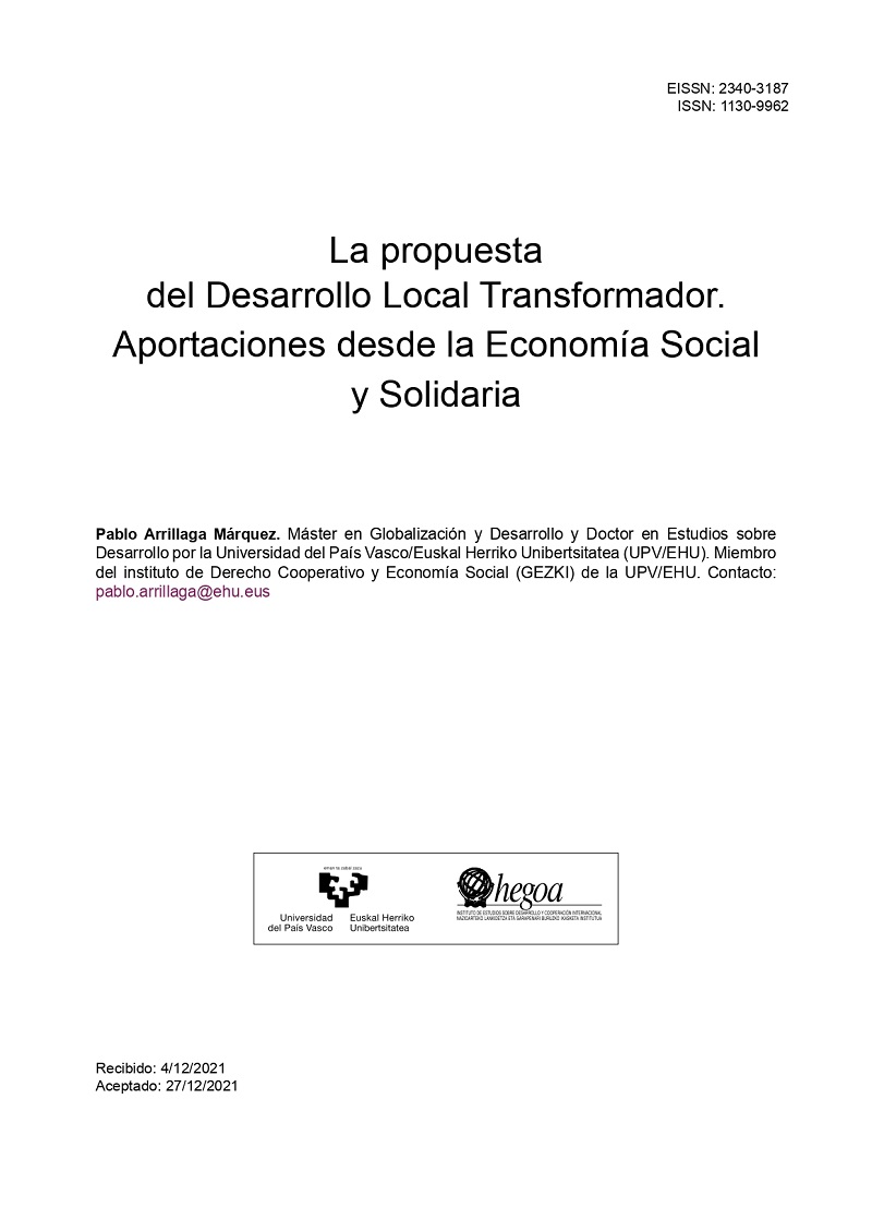 Desarrollo Local Transformador - Pablo Arrillaga Márquez